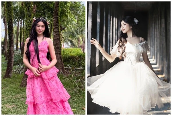 Con gái đầu lòng của Quyền Linh ghi điểm với phong cách tiểu thư