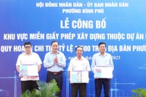 Phường Bình Phú công bố 3 khu vực được miễn giấy phép xây dựng