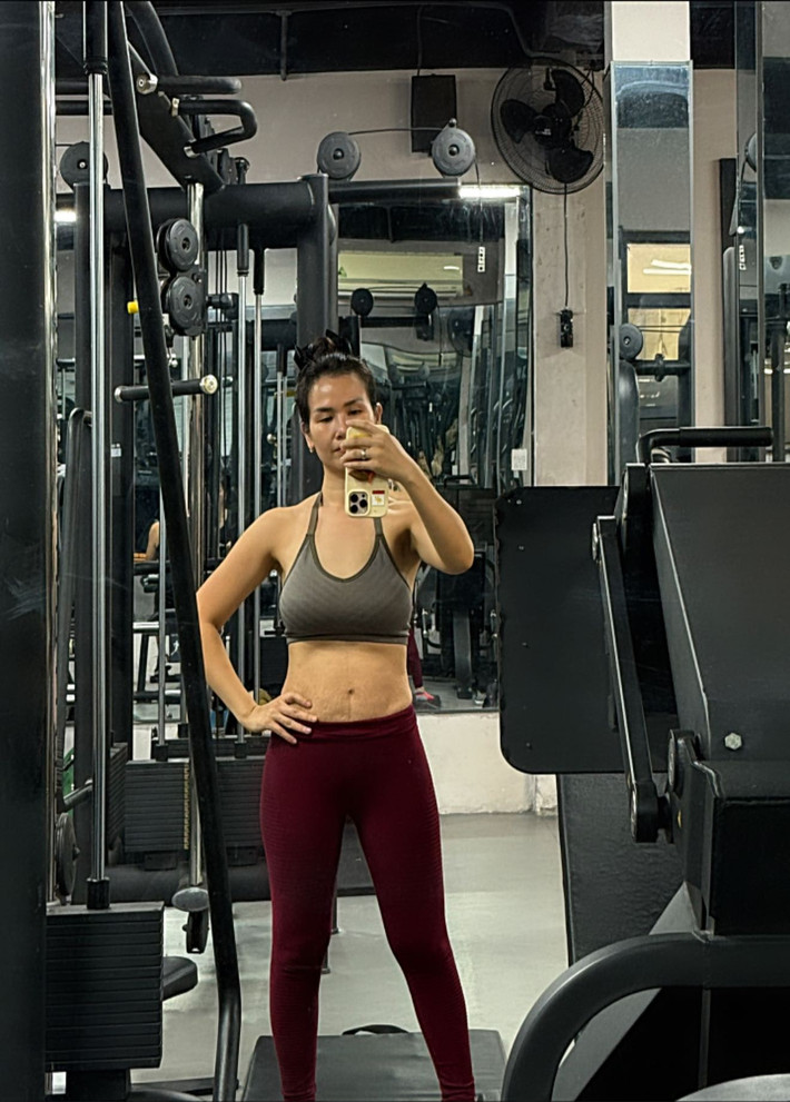 Võ Hạ Trâm chăm chỉ tập luyện. Ảnh: FB Võ Hạ Trâm