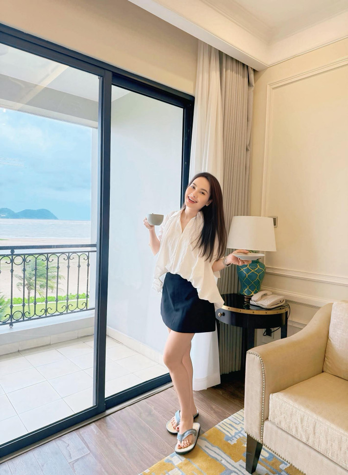 Không chỉ vóc dáng mà gương mặt của Bảo Thanh cũng ngày một xinh đẹp hơn.