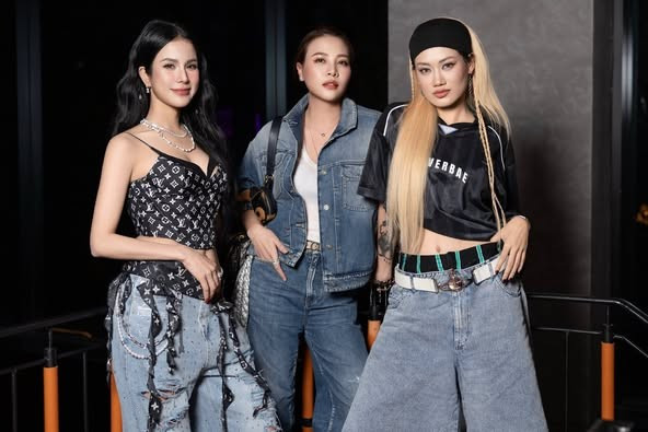 Đàm Thu Trang mặc đồ phong cách cool ngầu mừng sinh nhật bạn thân Diệp Lâm Anh. Ảnh: FB Đàm Thu Trang
