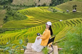 Ruộng bậc thang bản Kim Nọi, góc check-in mê mẩn giữa núi rừng Mù Cang Chải