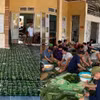 Thôn Xuân Lai gói gần 2.000 bánh chưng cho trẻ vui Trung thu