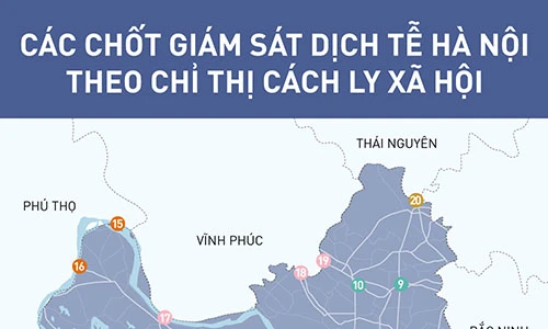 COVID-19: 30 chốt kiểm soát của Hà Nội đặt ở đâu?