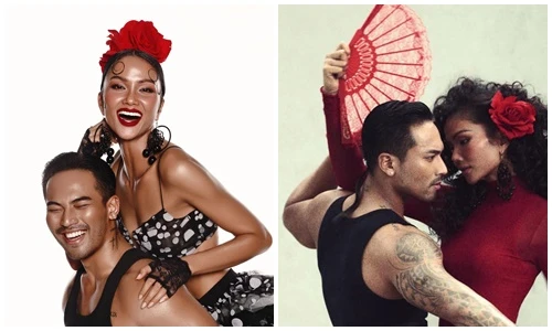 H’hen Niê tình tứ bên người mẫu nam