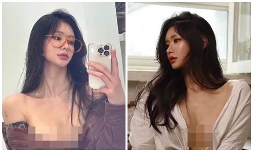 Hot girl mặc phong cách không nội y khoe vòng một “ná thở”