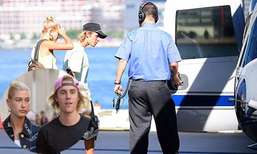 Justin Bieber đi trực thăng về gặp gỡ gia đình vợ sắp cưới