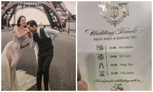 Lộ thiệp cưới Khánh Thi - Phan Hiển