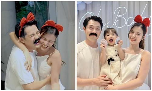 Ông Cao Thắng - Đông Nhi mở tiệc tiết lộ giới tính con thứ 2