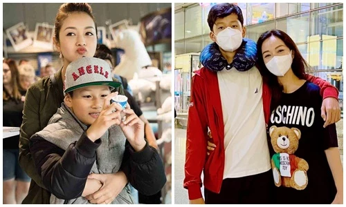 Jennifer Phạm đón con trai về Việt Nam nghỉ hè