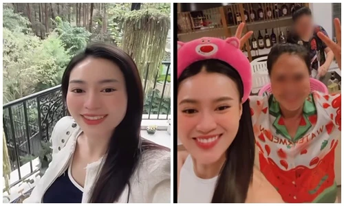 Ninh Dương Lan Ngọc vui vẻ bên người thân khi du học Úc