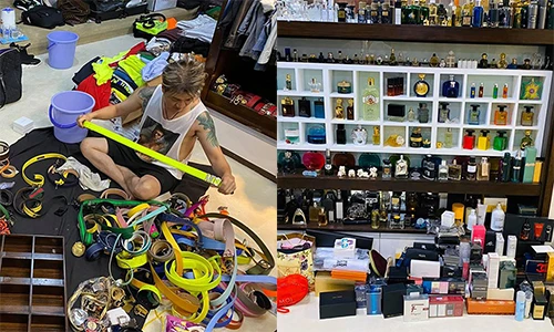 Đàm Vĩnh Hưng hì hục dọn kho hàng hiệu, fan choáng vì số lượng khủng