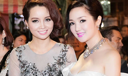 HH Giáng My đẹp lộng lẫy bên diễn viên Mai Thu Huyền
