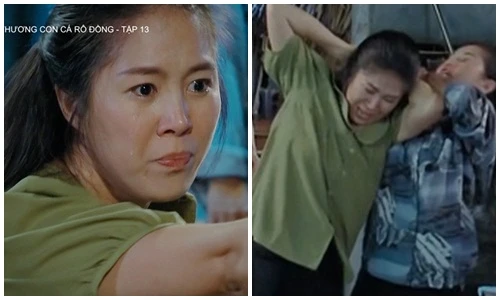 Hậu trường Lê Phương bị đánh ghen trong “Thương con cá rô đồng”