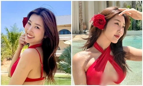 Thúy Ngân diện bikini khoe dáng săn chắc hậu phủ nhận mang bầu