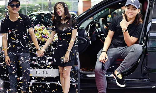 Ngoại hình sốc của Hoài Lâm đi tậu xế sang cùng bạn gái