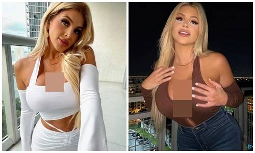 Style gợi cảm của mẫu nữ muốn có “vòng một lớn nhất nước Mỹ”