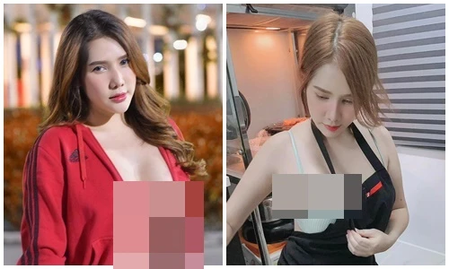 Hot girl ăn mặc hớ hênh, khoe vòng một gây nhức mắt