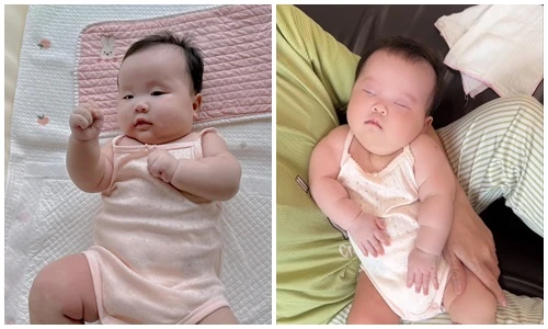 Con gái của Sam và chồng Hàn Quốc ngày càng bụ bẫm