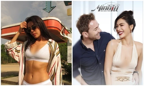 Minh Tú chăm diện đồ hở khoe body, hạnh phúc bên chồng Tây