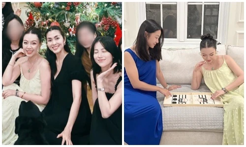 Băng Di - Phương Khánh dự tiệc ở nhà Tăng Thanh Hà