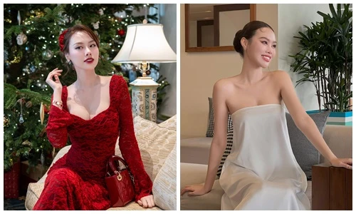 Á hậu Đặng Hoàng Tâm Như chăm mặc hở, vừa làm lễ dạm ngõ