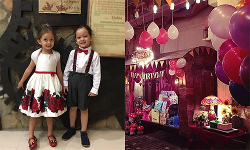 Hồng Nhung tổ chức sinh nhật ấm cúng cho cặp song sinh