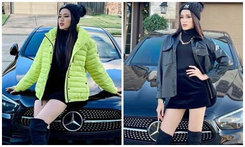 Đỗ Thị Hà mặc váy ngắn khoe đôi chân cực phẩm