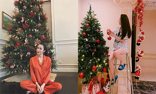 Sao Việt tất bật trang trí nhà cửa đón Giáng sinh