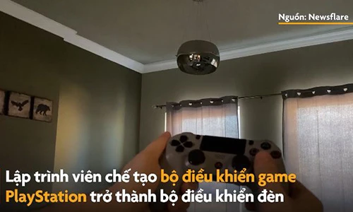 Dùng gamepad PlayStation để chỉnh đèn
