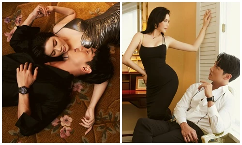 "Nóng mặt" với bộ ảnh Lý Nhã Kỳ gợi cảm bên hotboy Song Luân