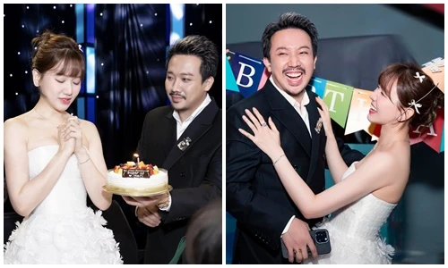 Hari Won hạnh phúc đón sinh nhật bên Trấn Thành