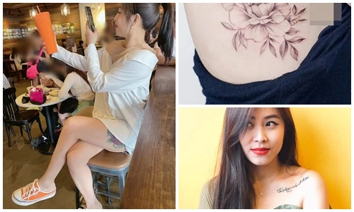 Loạt ảnh gợi cảm lộ hình xăm ấn tượng của MC Hoàng Linh