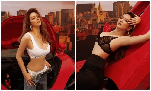 Lý Nhã Kỳ “chơi lớn” chụp ảnh diện nội y bên siêu xe