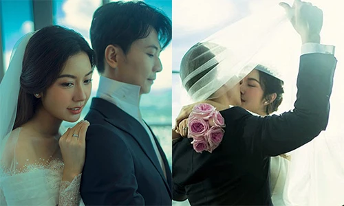 Á hậu Thúy Vân tung ảnh cưới độc lạ trước ngày lên xe hoa