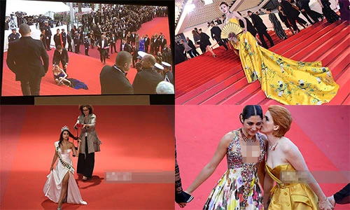 Không chỉ mặc sốc, loạt sao bày trò lố để được nhớ tên tại Cannes