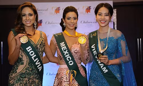 Nam Em tiếp tục giành giải bạc tại Hoa hậu Trái đất 2016