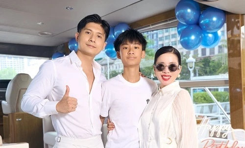 Con trai Lệ Quyên đón sinh nhật trên du thuyền