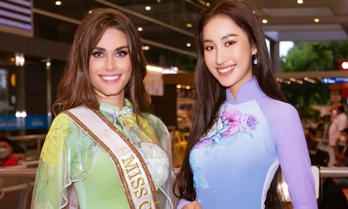 Đoàn Hồng Trang đọ sắc Miss Global International 2019 Karolina Kokesova