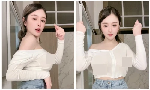 Hot girl mặc xuyên thấu, “thả rông” vòng một khi nhảy múa