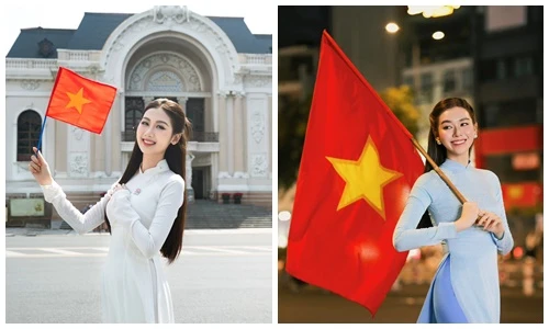 Sao Việt đẹp mê đắm khi diện áo dài mừng đại lễ 30/4