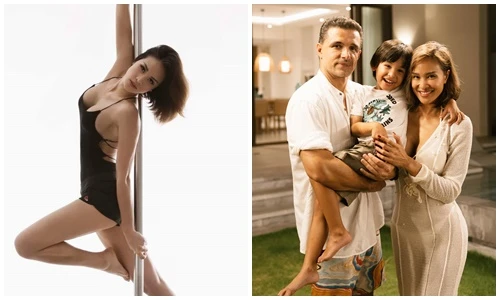 MC gợi cảm nhất showbiz Việt mê múa cột, được chồng Tây chiều chuộng