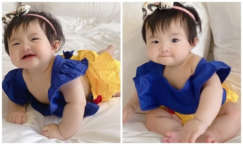 Con gái Đông Nhi hóa nàng Bạch Tuyết nhí ai nhìn cũng mê