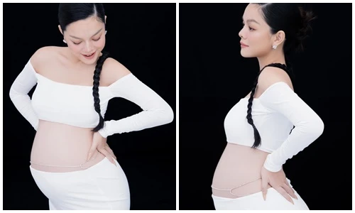 Sau khi công khai, Phạm Quỳnh Anh liên tục khoe ảnh bầu bí gợi cảm
