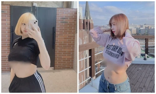 Hot girl mê mốt “thả rông” hở chân ngực từ nhà ra phố