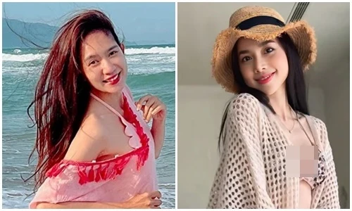 Đinh Ngọc Diệp - Minh Hà đẹp quyến rũ khi đi biển