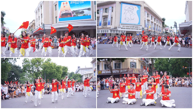 Man trinh dien dep mat cua nhom ban tre tren pho di bo Ho Guom-Hinh-4