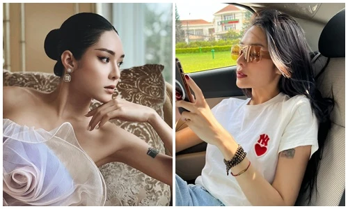 Á hậu Hồng Hạnh xăm hình thế nào mà phải giấu nhẹm?