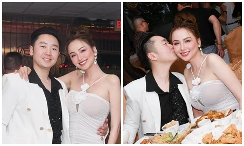 Diễm Hương mặc gợi cảm khiến chồng kém tuổi mê mẩn