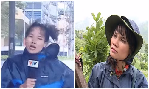 Chân dung BTV Nguyễn Ngân tác nghiệp ở Hà Nội giữa siêu bão Yagi 